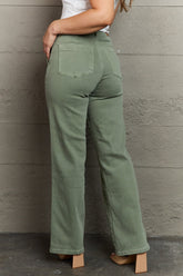 Judy Blue – Alice – Jeans in voller Größe mit hoher Taille und gerader Passform in Vordernaht